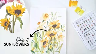 Flower Color Guide Summer Paint Party | Day 4: YELLOW Sunflowers