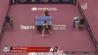 [卓球] SATO Hitomi vs CHEN Szu-Yu | WS | Qatar Open 2018