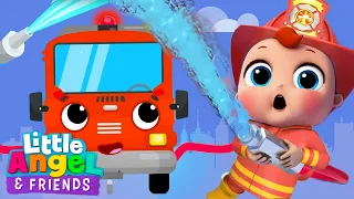 Baby John's Rescue Team | Little Angel And Friends Kid Songs