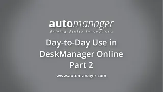 Walkthrough 3 - Day-to-Day Use in DeskManager Online Part 2