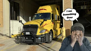 I Ran Over a Curb| Trucking with Prime Inc