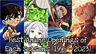 Best Anime Openings of Each Seasons (1998 - 2023)