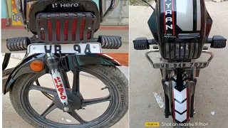Splendor plus bike sticker modified/ Hero bike stickering/Splendor plus headlight indicator full kit