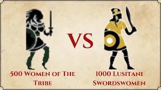 ROME II Total War: 500 Women of The Tribe VS 1000 Lusitani Swordswomen