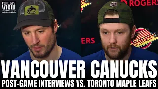 JT Miller & Thatcher Demko React to Vancouver Canucks Win vs. Toronto Maple Leafs | Post-Game