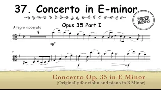 37.  Concerto Op  35 by O.  Rieding arr. for viola and piano in E Minor Part 1