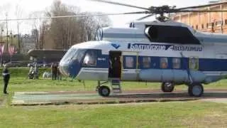 Mi-8 Helicopter taking off at St.Petersburg