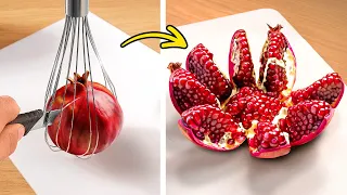 Quick Kitchen Routine: How to cut and peel mango, pomegranate and other fruits and vegetables 🥭🍅