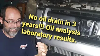 3 Year Oil Analysis Results 2007 Honda Pilot Amsoil and Bypass filter