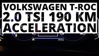 Volkswagen T-Roc 2.0 TSI 190 KM (AT) - acceleration 0-100 km/h
