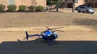 700 size 6S 5blade MD500e R/C First Hover After Crash!!!!! Align 700 Scale RC Helicopter