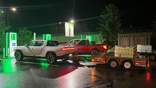 EV Towing Race Across The Rockies! F-150 Lightning vs Rivian R1T With Identical Trailers