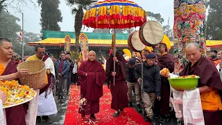 Grand Reception Of Namkhai Nyingpo Rinpoche At Sa Ngag Rabtenling Enchey Monastery