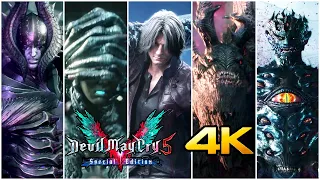 Devil May Cry 5: Special Edition - All Boss Fights, ENDINGS, & Credits 'Vergil' (4K)