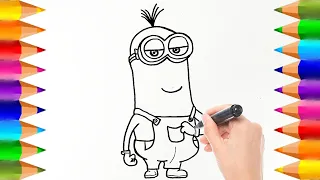 Cómo dibujar al Minion Kevin - Mi Villano Favorito | Dibujos para niños