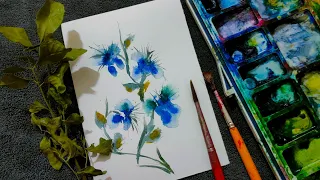 Are You Lost in the Blue? / Learn to Paint Expressive Florals in Watercolor