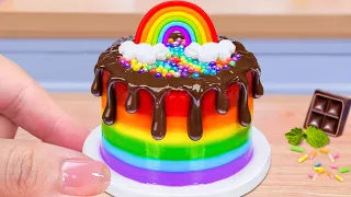 Sweet Rainbow KitKat Chocolate Cake 🌈How To Make Satisfying Miniature Rainbow Chocolate Cake 💖