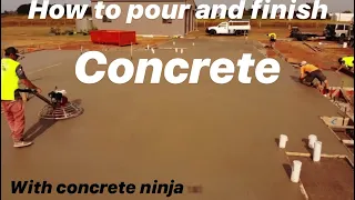 How to pour and finish concrete with concrete ninja