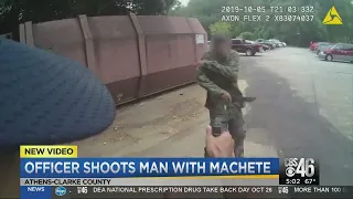 Bodycam: Officer shoots machete toting man