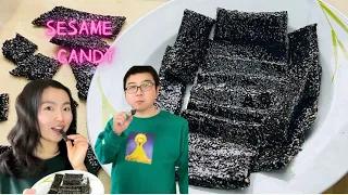 How to make sesame candy丨black sesame candy recipe丨yummy and healthy丨芝麻糖❤