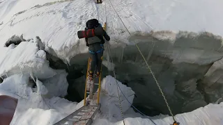 Peak Lenin Expedition July 2023 / 6: Climbing to Camp 2 Crevasse Crossing