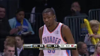 2010 12 25 Thunder vs Nuggets Kevin Durant 44 Pts highlights