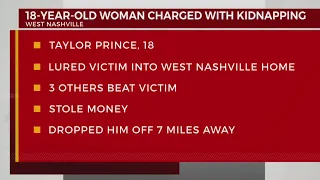 18-year-old woman charged with kidnapping