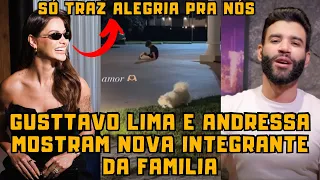 Gusttavo Lima e Andressa Suita mostram o mais. Ovo integrante da família “leva alegria”