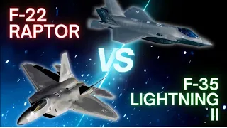 F-22 Raptor Vs F-35 Lightning || Dogfight || Power Comparison #f22raptor #f35lightning #comparison