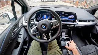NEW BMW 2 Active Tourer [2.0 218d 150 HP] 2022 | POV Test Drive #1149 Joe Black
