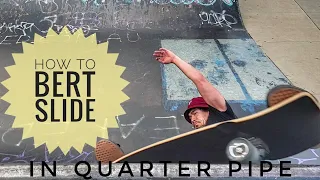 how to BERT SLIDE in QUARTER PIPE - surfskate tutorial