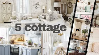 5 Charming Shabby Chic and Rustic Cottages Home Tours💝