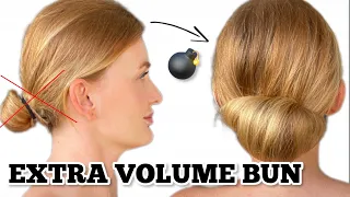 1 Min Extra Volume Hair Bun Tutorial | For Thin And Rare Hair | 2022