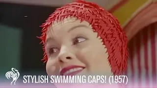 Stylish Swimming Caps! (1957) | Vintage Fashions