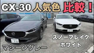 【MAZDA CX-30】人気色！マシーングレーとスノーフレイクホワイトどちらがこのみ？which do you like