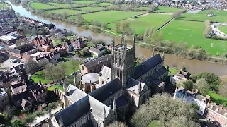Worcester Cathedral by drone