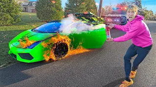 MY LAMBORGHINI SHARERGHINI CAUGHT FIRE!! - IS IT TOTALED???