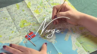 ASMR Norway & Oslo 🇳🇴 soft spoken map-tracing to help you sleep