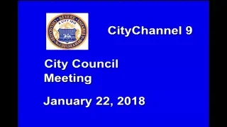 (01/22/18) City Council Meeting