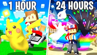 I Spent 24 HOURS in EXTREME Minecraft PIXELMON!