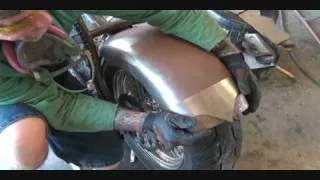 Custom Harley Davidson Chopper-Making A Custom Fender Part 1