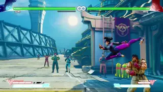 Juri: Combo after LK Fireballs