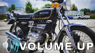 Suzuki GT550 Two-Stroke Symphony - Engine Running