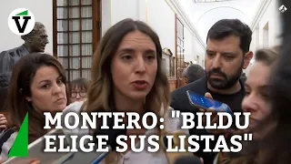 Irene Montero: "Bildu es un partido democrático que elige sus listas"