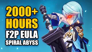What 2000+ Hours of EndGame F2P Eula Gameplay Looks Like | Spiral Abyss 3.2 Floor 12  Genshin Impact