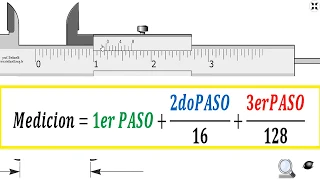 Lectura del VERNIER de precisión 1/128 pulgadas