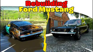 Rebuilding Ford Mustang 1968 - Forza Horizon 4 (Steering Wheel + Shifter) Gameplay