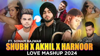 Shubh X Akhil X Harnoor - Love Mashup 2024  Ft.Sonam Bajwa  Dj ADR Official Punjabi Mashup 2024