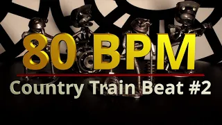 80 BPM - Country Train Beat #2 - 4/4 Drum Beat - Drum Track