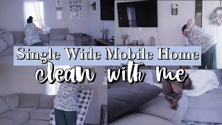 MOBILE HOME CLEAN WITH ME | Single Wide Mobile Home Cleaning Motivation |GROSS CARPETS 🤢